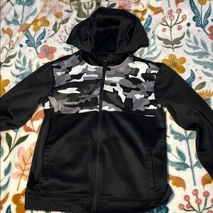 Kids Black and Gray Camo Hoodie